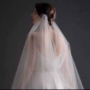 Soft boho drape veil 108 inches long